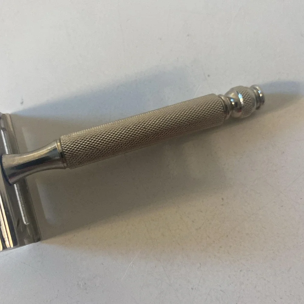 Vintage Gillette Blue Blades Tech Safety Razor In Original Box 1961 Tech Razor